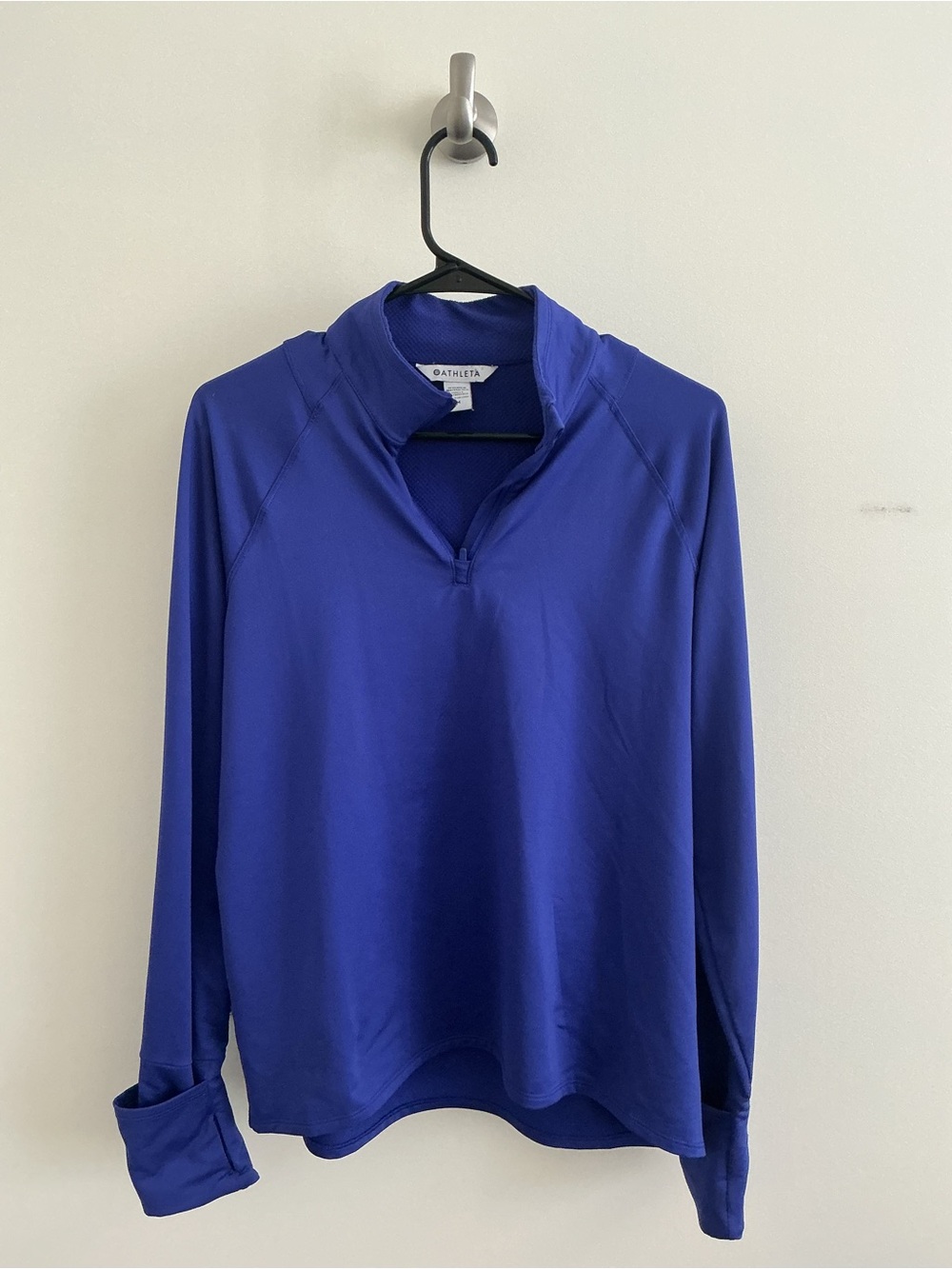 Athleta Women’s Dark Purple Quarter-Zip Pullover Medium Fall Workout Long Sleeve